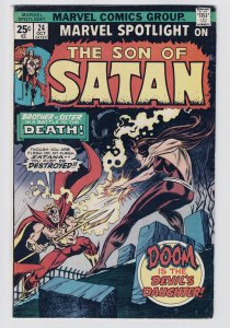 Marvel Spotlight #24 (1975) Son of Satan! VF