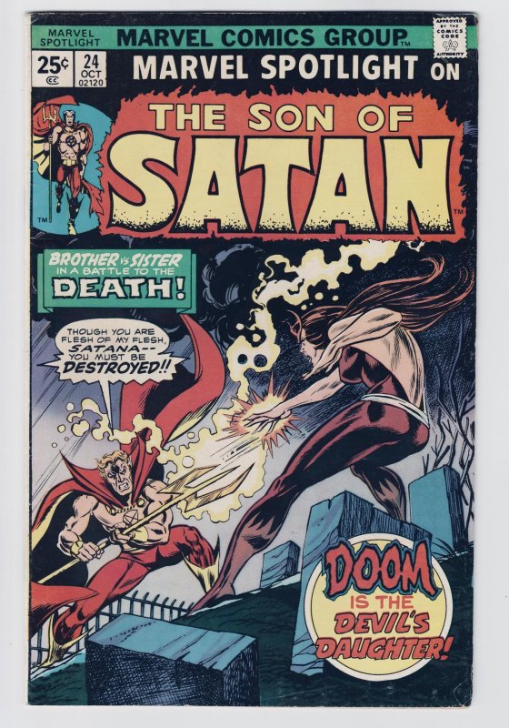 Marvel Spotlight #24 (1975) Son of Satan! VF