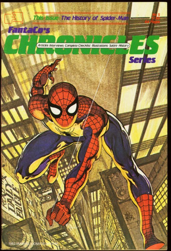 FANTACO'S CHRONICLES #5-HISTORY OF SPIDER-MAN-1982 VF