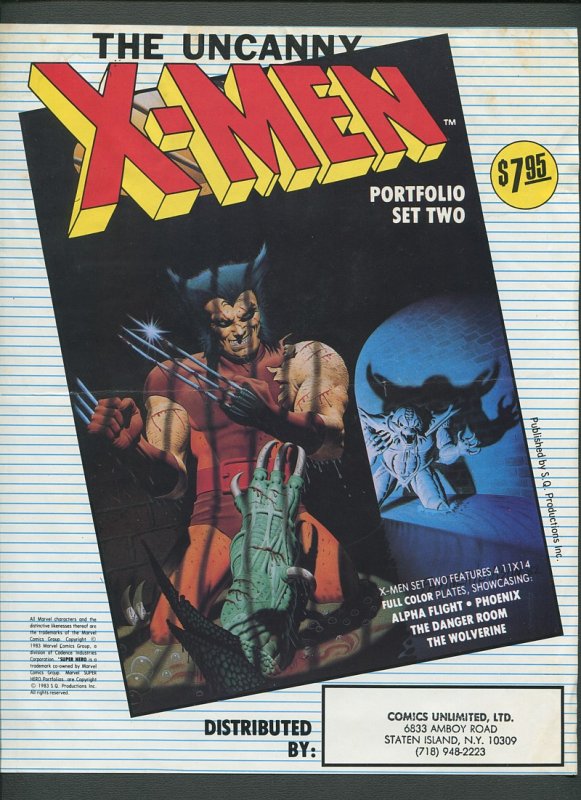 X-Men Promo Flyer / Wolverine / 1983