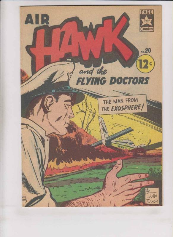 Air Hawk #20 FN+ page comics - silver star - flying doctors - silver age 