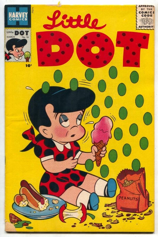 Little Dot #16 1956- Richie Rich- Ice cream & hot dog cover VG-