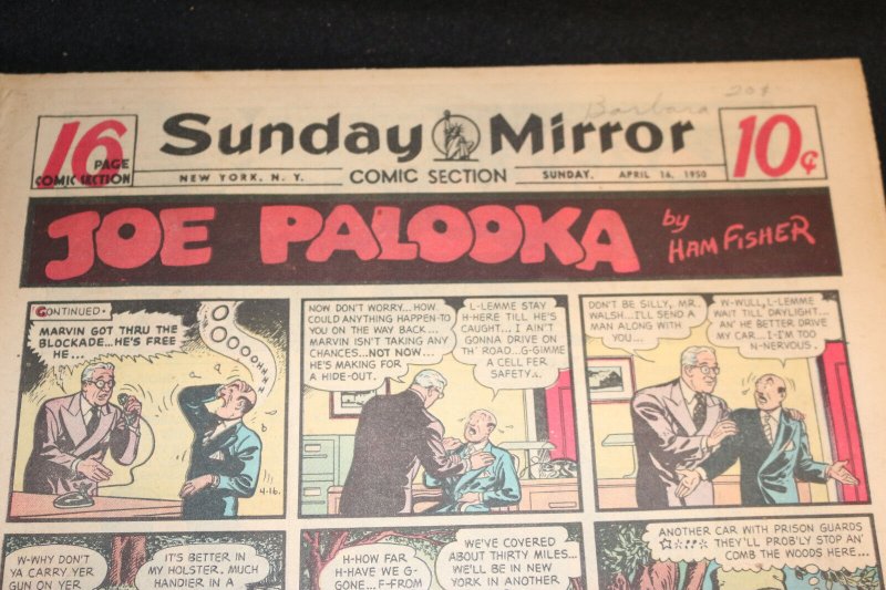 1950 Sunday Mirror Weekly Comic Section April 16th (VG+) Superman Action