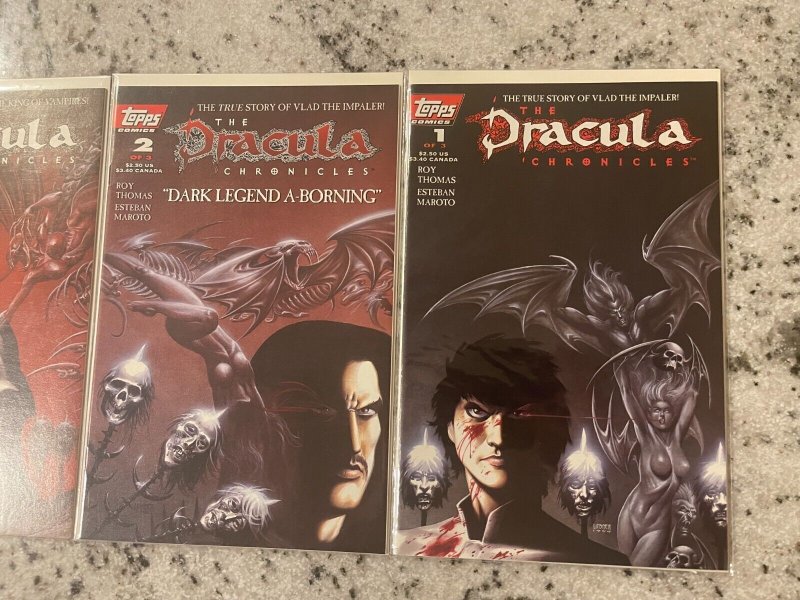 The Dracula Chronicles Complete Topps Comics LTD Series # 1 2 3 NM Vampire RH13