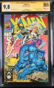 X-Men #1 1991 Marvel Comics CGC 9.8 SS Signed Jim Lee Storm cover White Page 005