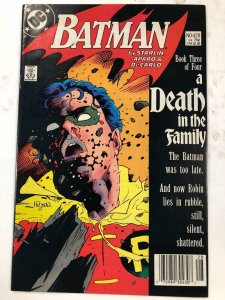 BATMAN 428 (January 1989) VF Death in the Family part 3- NEWSSTAND