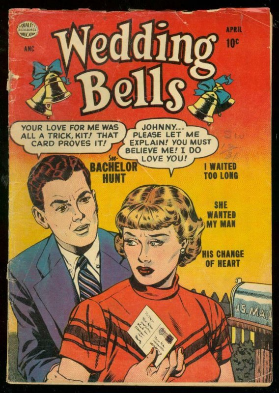 WEDDING BELLS #2 1954-QUALITY COMICS-ROMANCE-RARE G 