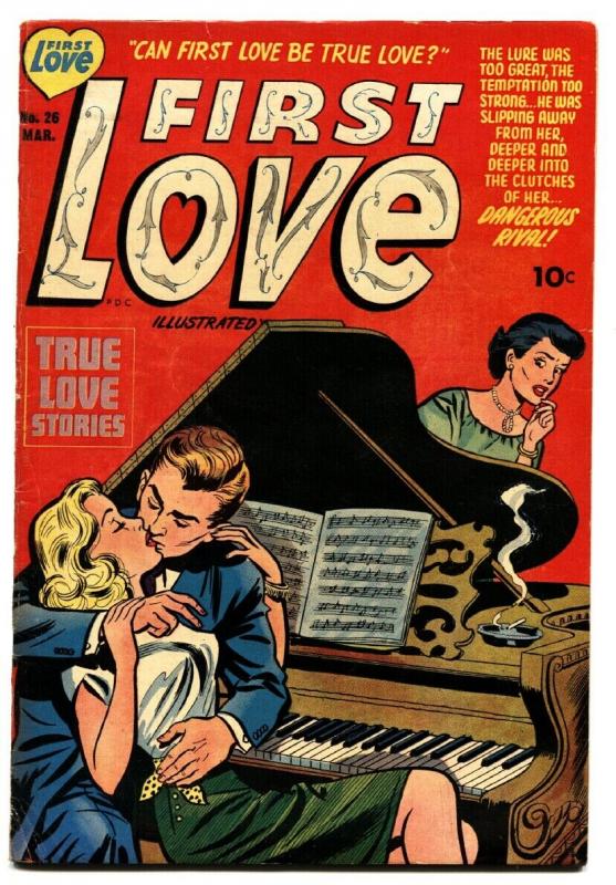 FIRST LOVE #26 comic book 1953-ROMANCE COVER ART-BOB POWELL STORY