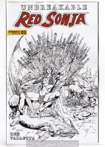 UNBREAKABLE RED SONJA (2022 DYNAMITE) #3 VARIANT 1:7 CVR P FOC INCV CAST X06756