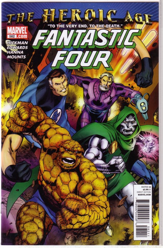 Fantastic Four (vol. 3, 1998) #582 FN/VF (Heroic Age) Hickman/Edwards