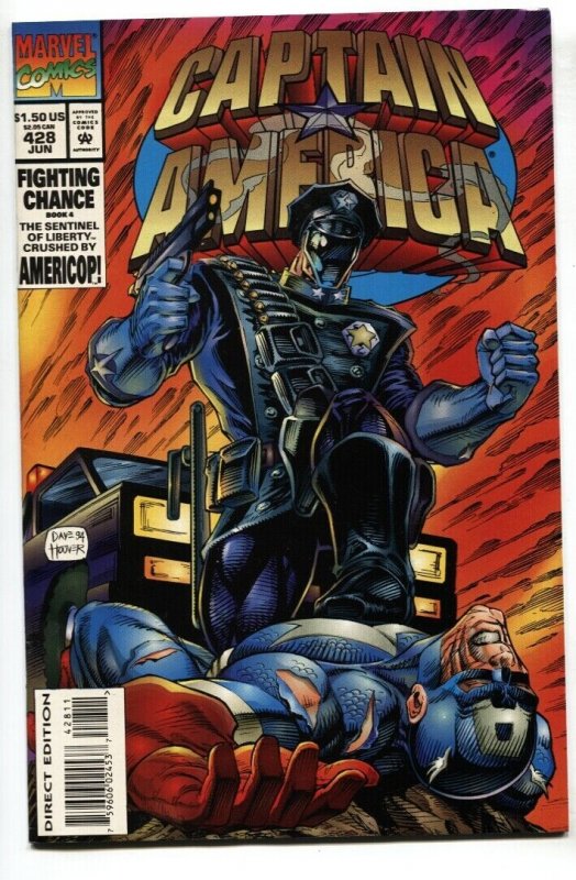 Captain America #428-1994 1st appearance of AMERICOP NM- 