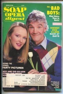 MAG: Soap Opera Digest 3/22/1988-TV's Bad Boys-All My Childrens Ellen Wheeler...