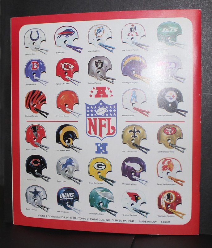 1981 Topps Football Sticker Album /  NM+