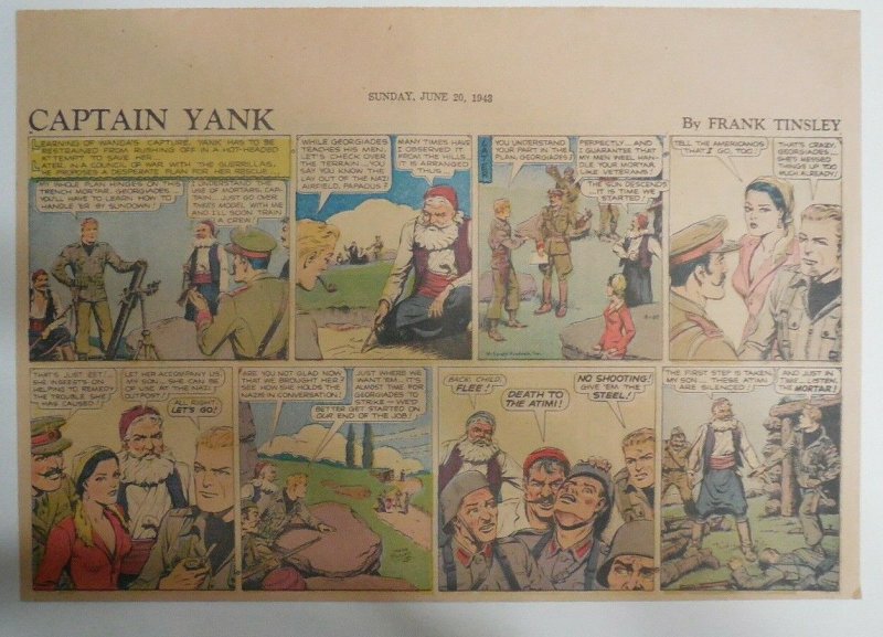 Captain Yank Sunday by Frank Tinsley from 6/20/1943 Size: 11 x 15 inches