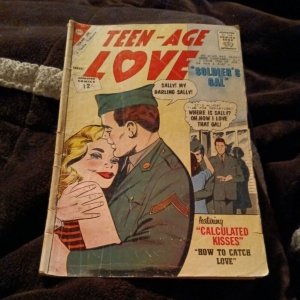 TEEN-AGE LOVE #27 silver age romance 1962 SOLDIER'S GAL   CHARLTON comics