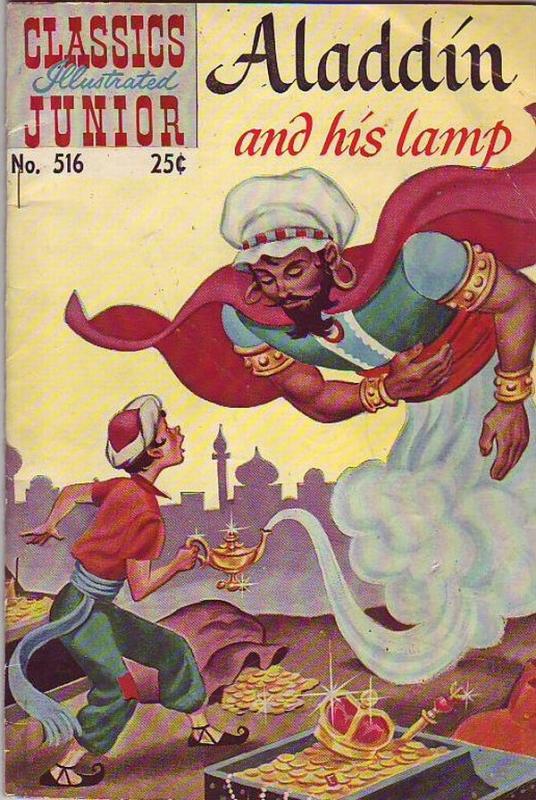 Classics Illustrated Junior #516 (May-55) VG/FN Mid-Grade Aladdin, the Genie ...