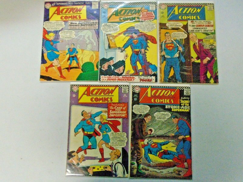 Silver Age Action Comics Lot 12¢ Covers #300-350 11 Diff Avg 3.0-4.0 (1963-1967)
