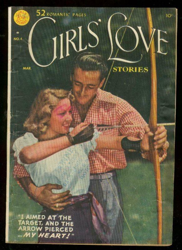 GIRLS LOVE STORIES #4 1950-DC COMICS-PHOTO COVER-GG ART VG