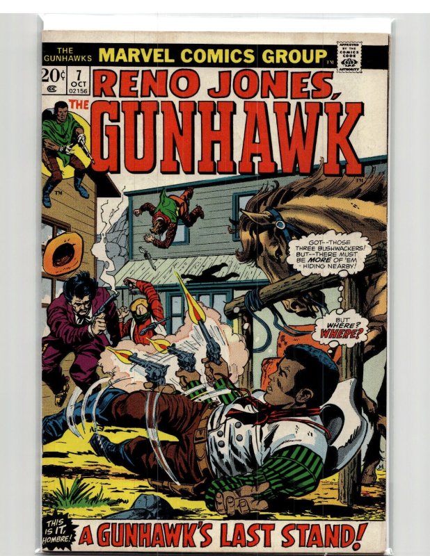 The Gunhawks #7 (1973) Reno Jones