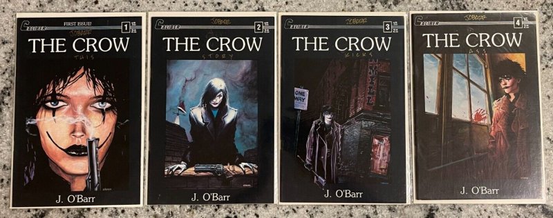 4 The Crow Caliber Comic Books # 1 3rd 2 3rd 3 2nd 4 1st ALL SIGNED VF-NM J980