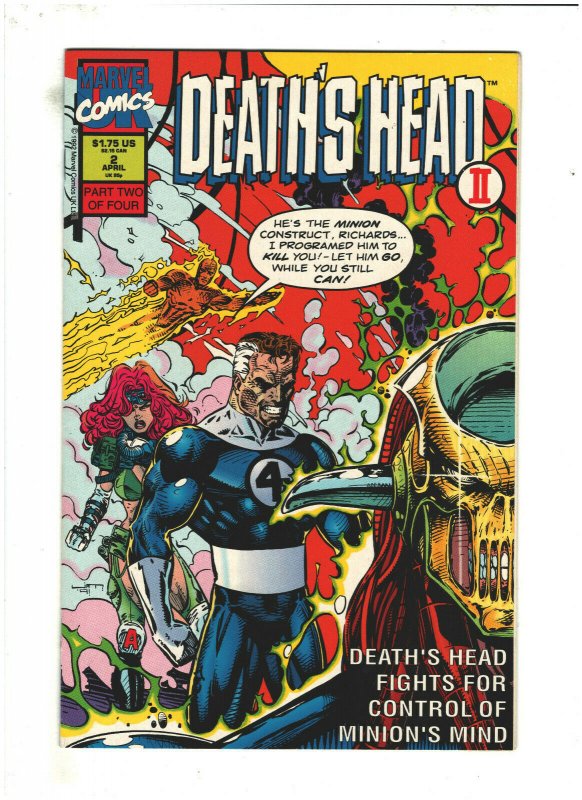 Death's Head II #2 VF+ 8.5 Marvel UK Comics 1992 Fantastic Four app.