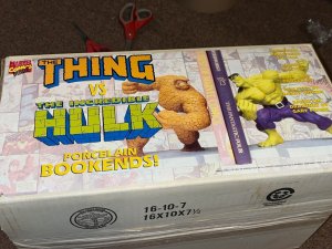 Bowen Designs, Incredible Hulk vs Thing Marvel Bookends, Statue, 1994