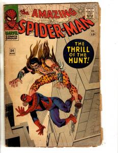 Amazing Spider-Man # 34 GD/VG Marvel Comic Book Goblin Silver Age Stan Lee JG9