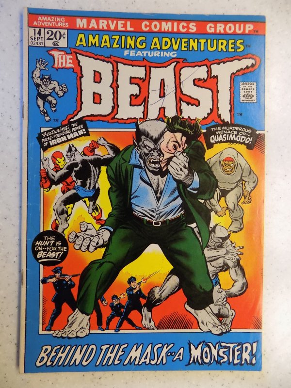 AMAZING ADVENTURE # 14 MARVEL BRONZE BEAST MUTANTS ACTION FN-