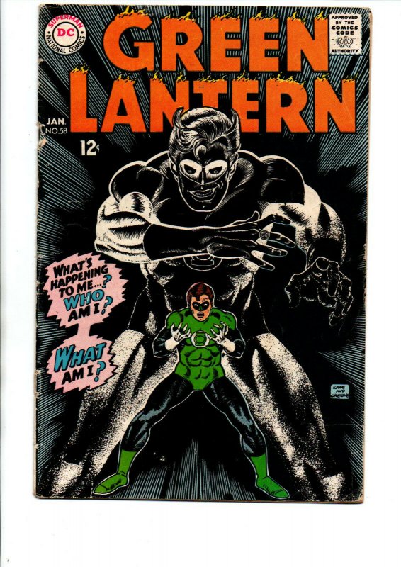 Green Lantern #58 - 1st Appearance Eve Doremus - Key - 1968 - Very Good