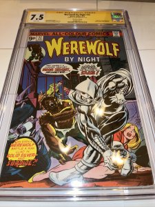 Werewolf By Night (1975) # 32 (CGC 7.5) 1st App Moon Knight • Rare UK Edition