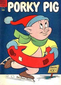 Porky Pig (Dell) #38 VG ; Dell | low grade comic January 1955 ice skating