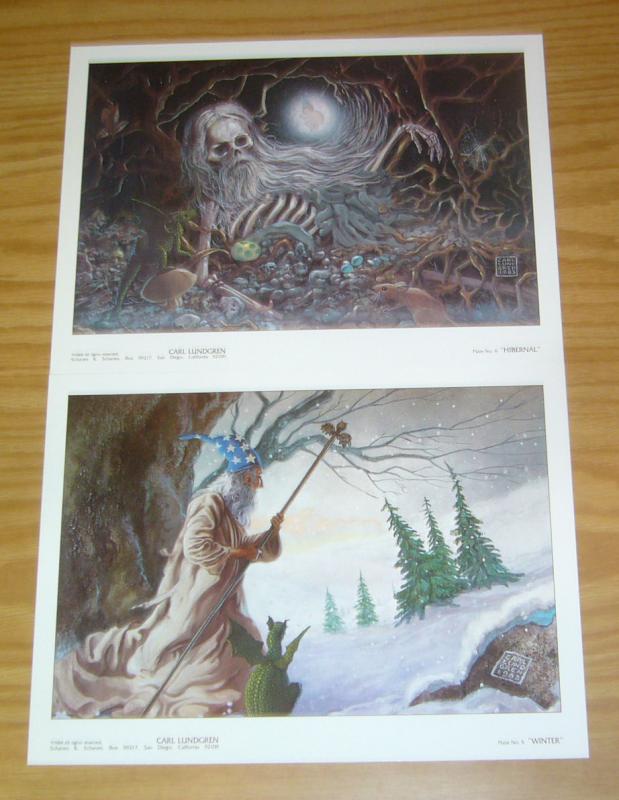 Seasons of Wizardry Portfolio by Carl Lundgren - signed/numbered (#1868 of 2000)