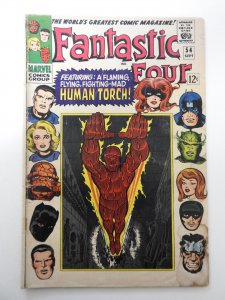 Fantastic Four #54 (1966) GD/VG Condition moisture stain