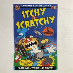 Itchy & Scratchy Comics 1 1999 Signed by Bill Morisson Bongo Comics NM near mint