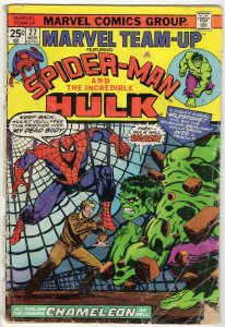 Marvel Team Up #27 ORIGINAL Vintage 1974 Marvel Comics Spiderman Hulk 