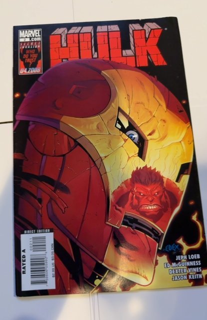 Hulk #2 (2008) red Hulk vs Ironman... Corner ding