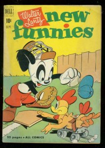 WALTER LANTZ NEW FUNNIES #175 1951-BASEBALL SKATE COVER VG