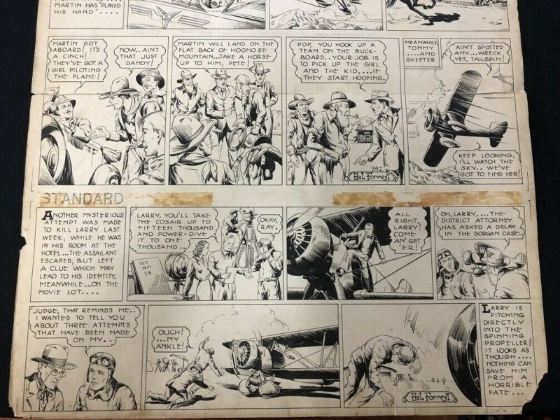 Tailspin Tommy Original Sunday Comic Art #392 April 18 1937- Hal Forrest 