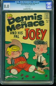 DENNIS THE MENACE AND HIS PAL JOEY #1-CGC 8.0-SOUTHERN STATES - 1197124010