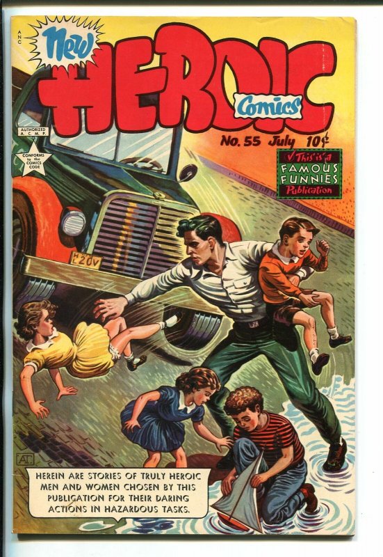 HEROIC #55 1949-FAMOUS FUNNIES-ART HELFANT-ALEX TOTH-AUTO CRASH-vf+