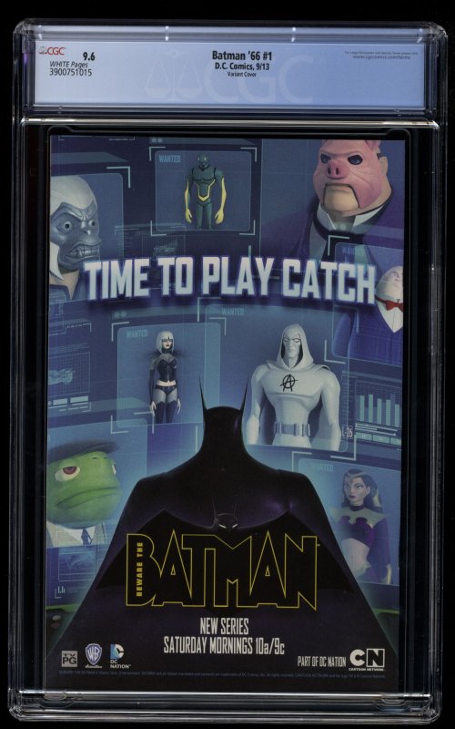 Batman '66 #1 CGC NM+ 9.6 White Pages 1:25 Case Variant