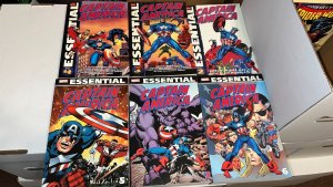 Marvel Essential Captain America Softcover TPB Lot Vol 2 3 4 5 6 7 Reps 103-257