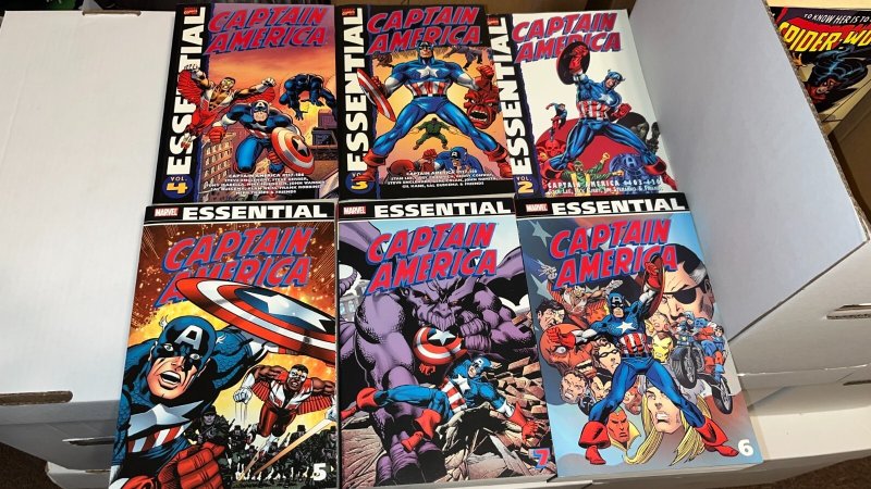 Marvel Essential Captain America Softcover TPB Lot Vol 2 3 4 5 6 7 Reps 103-257