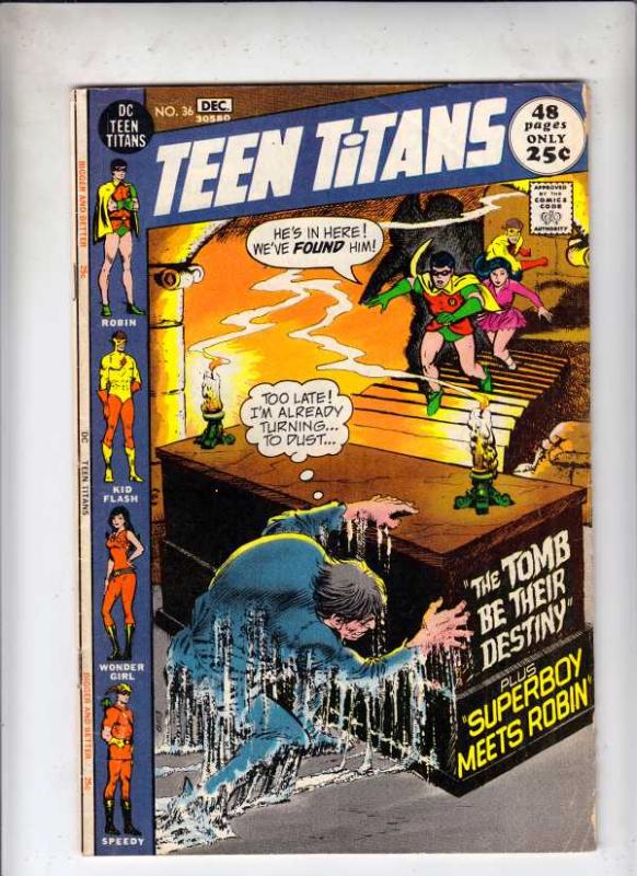 Teen Titans, The #36 (Dec-71) FN+ Mid-Grade Kid Flash, Robin, Wonder Girl, Sp...