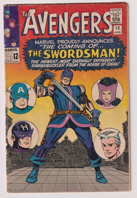 Marvel Comics! Avengers! Issue #19 (1965)! First Appearance of the Swordsman!