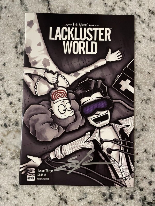 Lackluster World # 3 NM Generic Publishing Comic Book SIGNED On Cover Adams J980