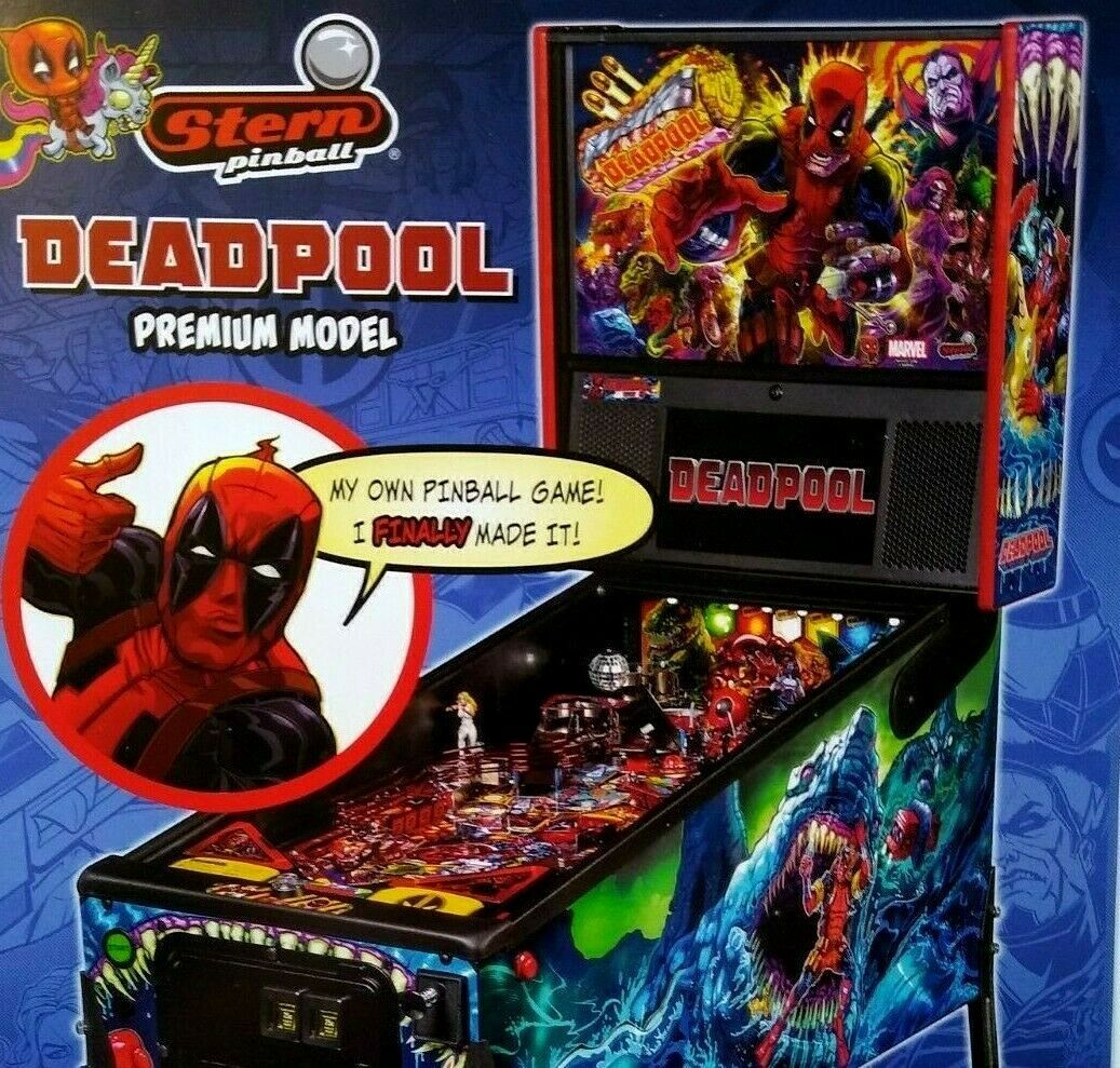 Deadpool Premium Stern Pinball Game Flyer Brochure Ad