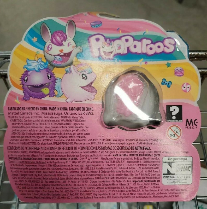 POOPAROOS Pooping WHITE UNICORN Glitter Horn & Accessories Mattel new shelf wear 887961770773