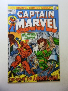 Captain Marvel #24 (1973) VG+ condition tape pull bc