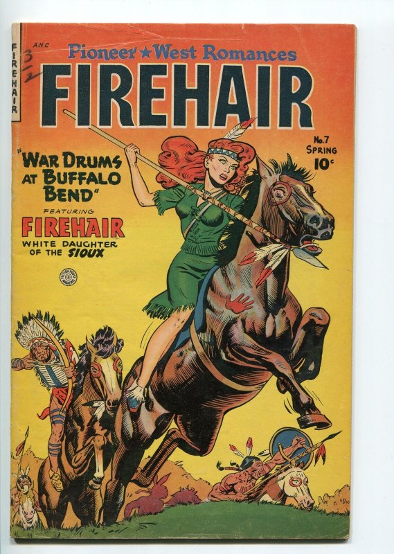 FIREHAIR #7-1951-FICTION HOUSE-INDIAN GIRL STORIES-SPICY GOOD GIRL ART-vg+